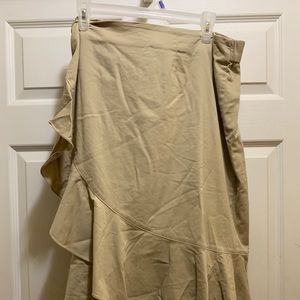 Khaki Wrap Skirt
